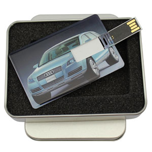 Business Card Size USB Flash Drive with Metal Tin Box