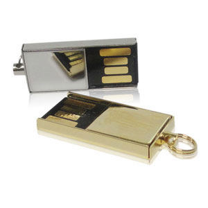 Gold or Silver Plated USB Flash Drive